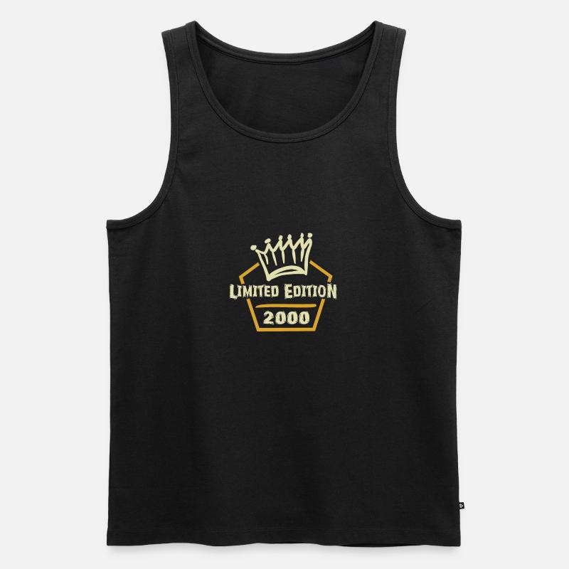 2000 - Männer Premium Bio Tank Top - Schwarz