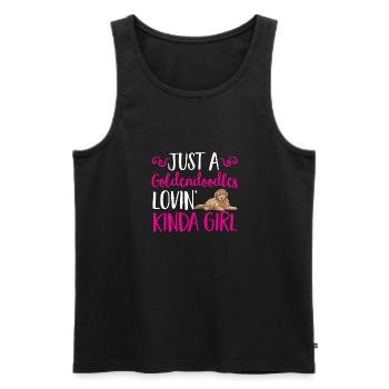 Goldendoodle Doodle Hund - Männer Premium Bio Tank Top - Schwarz - Vorne - Michal (187cm)