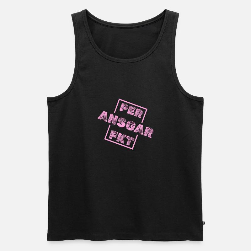 Einzigartig Ansgar - Männer Premium Bio Tank Top - Schwarz