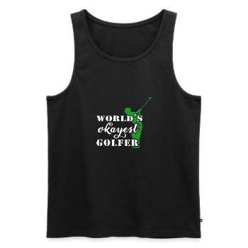 Golf Geschenk Witz Golfspieler Golfer - Männer Premium Bio Tank Top - Schwarz - Vorne - AI Model Male 178 light (178cm)