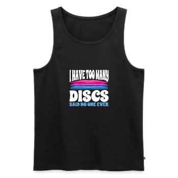 Discgolf Disc Golf Frisbee - Männer Premium Bio Tank Top - Schwarz - Vorne - Michal (187cm)