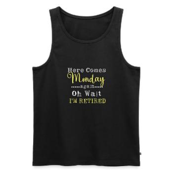 Rentner Sprüche & Geschenke Ruhestand - Männer Premium Bio Tank Top - Schwarz - Vorne - Michal (187cm)