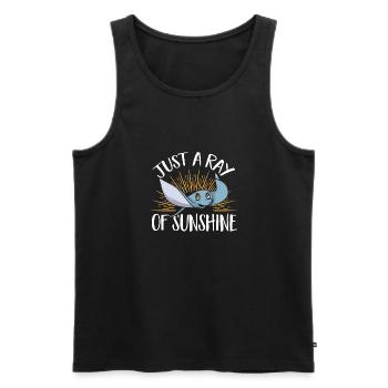 Raies pastenagues, raies manta, raies océaniques, raies - Débardeur bio Premium Homme - noir - Devant - Michal (187cm)