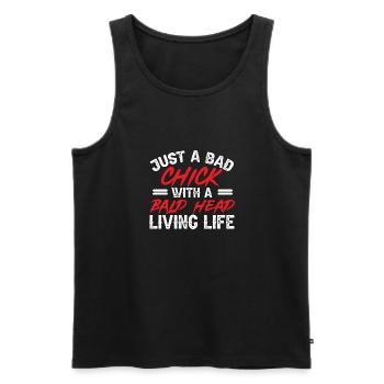 Glatze Kahlköpfigkeit Bart Glatzkopf - Männer Premium Bio Tank Top - Schwarz - Vorne - Michal (187cm)