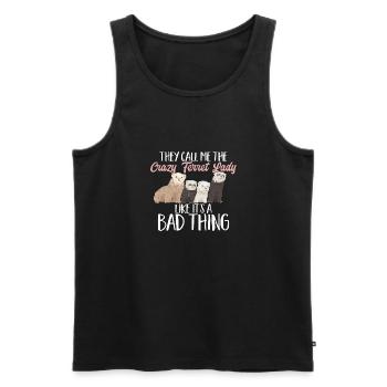 Ferret Owner Ferret - Men's Premium Organic Tank Top - black - Front - AI Model Male 178 light (178cm)