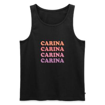 Name Carina - Männer Premium Bio Tank Top - Schwarz - Vorne - AI Model Male 178 light (178cm)