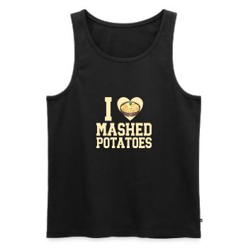 Mashed potatoes Mashed potatoes - Men's Premium Organic Tank Top - black - Front - AI Model Male 178 light (178cm)