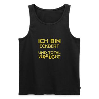 Gift for Eckbert - Men's Premium Organic Tank Top - black - Front - AI Model Male 178 light (178cm)