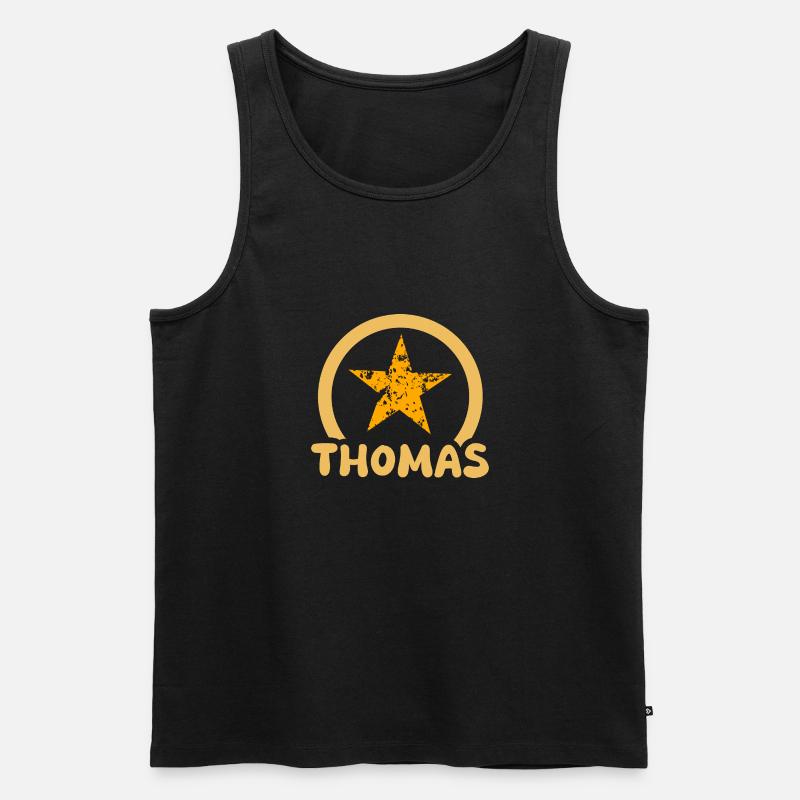 Thomas - Männer Premium Bio Tank Top - Schwarz