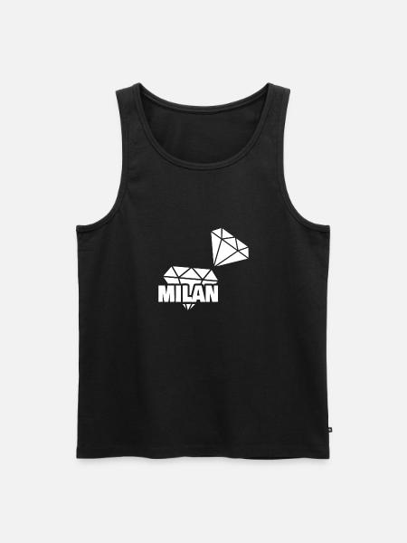 Milan as precious - Men's Premium Organic Tank Top - black