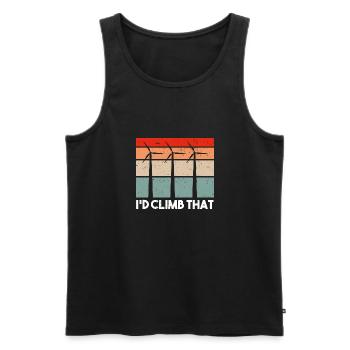 Wind turbine technician wind farm wind power - Men's Premium Organic Tank Top - black - Front - AI Model Male 178 light (178cm)
