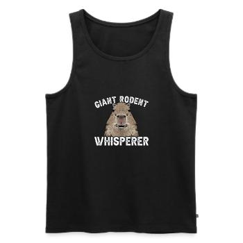 Capybara Nagetier - Männer Premium Bio Tank Top - Schwarz - Vorne - Michal (187cm)