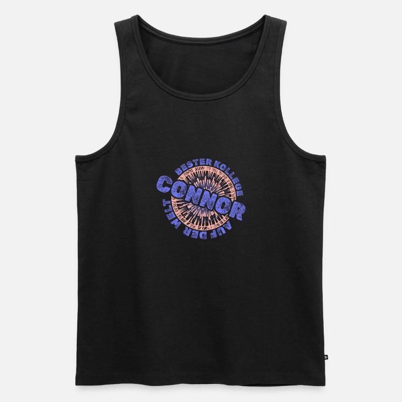 Vorname Connor - Männer Premium Bio Tank Top - Schwarz