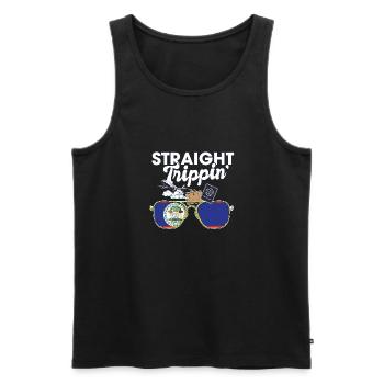 Straight Trippin' Belize Vacation Tour Travel - Men's Premium Organic Tank Top - black - Front - Michal (187cm)
