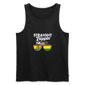 Straight Trippin' Bolivia Vacation Tour Travel - Männer Premium Bio Tank Top - Schwarz - Vorne - Michal (187cm)