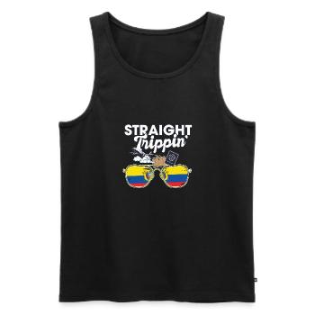 Straight Trippin' Ecuador Vacances Tour Voyage - Débardeur bio Premium Homme - noir - Devant - Michal (187cm)