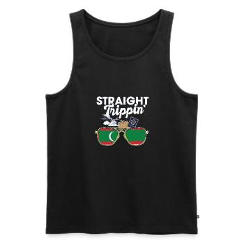 Straight Trippin' Maldives Vacation Tour Travel - Männer Premium Bio Tank Top - Schwarz - Vorne - Michal (187cm)