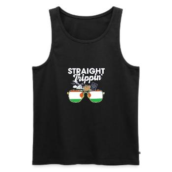 Straight Trippin' Nigeria Vacances Tour Voyage - Débardeur bio Premium Homme - noir - Devant - Michal (187cm)