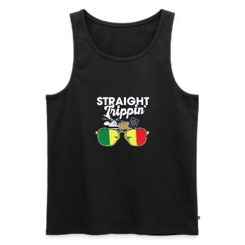 Straight Trippin' Senegal Vacation Tour Travel - Männer Premium Bio Tank Top - Schwarz - Vorne - AI Model Male 178 light (178cm)