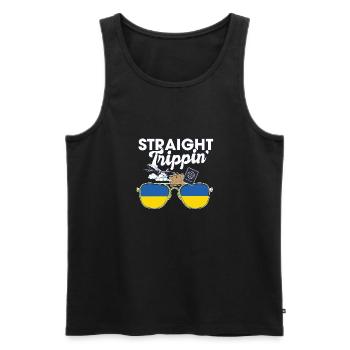 Straight Trippin' Ukraine Vacation Tour Travel - Männer Premium Bio Tank Top - Schwarz - Vorne - Michal (187cm)