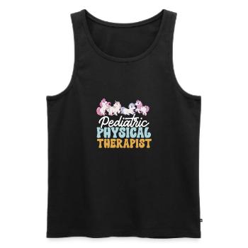 Physiotherapie Kinderphysiotherapeutin - Männer Premium Bio Tank Top - Schwarz - Vorne - Michal (187cm)