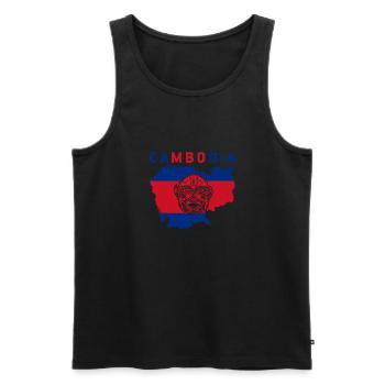 Kambodscha Reise Asien Khmer Angkor Urlaub - Männer Premium Bio Tank Top - Schwarz - Vorne - AI Model Male 178 light (178cm)