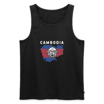 Kambodscha Reise Asien Khmer Angkor Urlaub - Männer Premium Bio Tank Top - Schwarz - Vorne - AI Model Male 178 light (178cm)