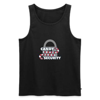 Candy Security Mom Dad Matching Birthday Costume - Männer Premium Bio Tank Top - Schwarz - Vorne - AI Model Male 178 light (178cm)