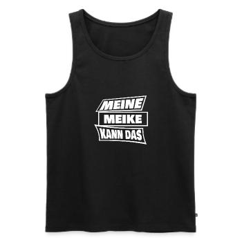 Geschenk für Meike - Männer Premium Bio Tank Top - Schwarz - Vorne - AI Model Male 178 light (178cm)