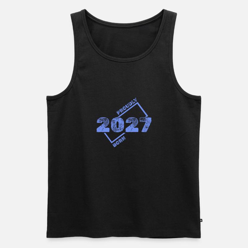 2027 - Männer Premium Bio Tank Top - Schwarz