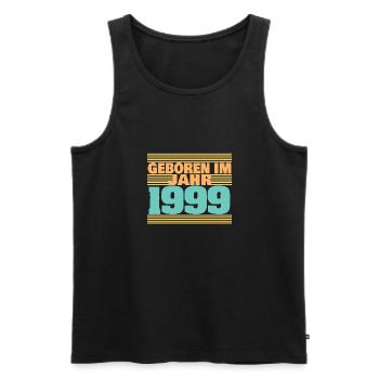 Geboren im Jahre 1999 - Männer Premium Bio Tank Top - Schwarz - Vorne - Michal (187cm)