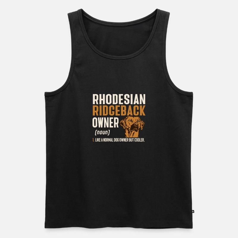 Rhodesian Ridgeback Hund - Männer Premium Bio Tank Top - Schwarz