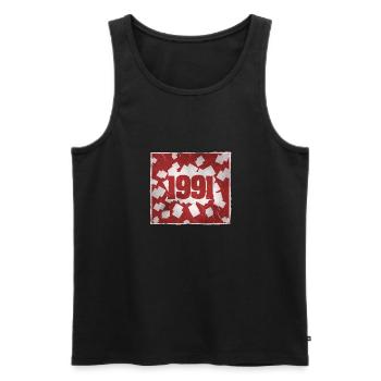 Geboren 1991 - Männer Premium Bio Tank Top - Schwarz - Vorne - Michal (187cm)