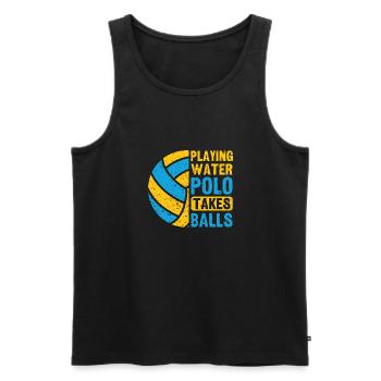Water Polo Wasserball - Men's Premium Organic Tank Top - black - Front - Michal (187cm)
