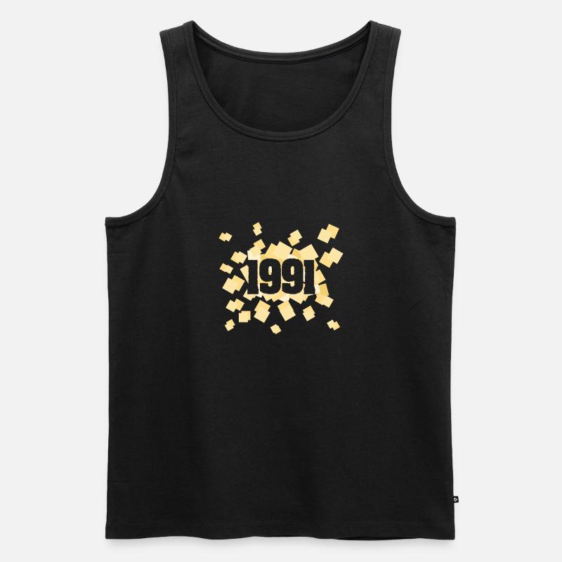 Geboren 1991 - Männer Premium Bio Tank Top - Schwarz