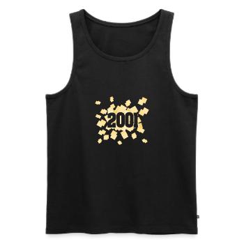 Geboren 2001 - Männer Premium Bio Tank Top - Schwarz - Vorne - Michal (187cm)