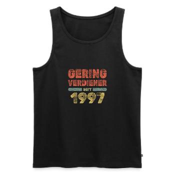 Jahr 1997 - Männer Premium Bio Tank Top - Schwarz - Vorne - Michal (187cm)