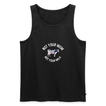 Vegan Fleischlos Tierlieb & Veganer - Männer Premium Bio Tank Top - Schwarz - Vorne - Michal (187cm)