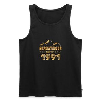 geboren 1991 - Männer Premium Bio Tank Top - Schwarz - Vorne - Michal (187cm)