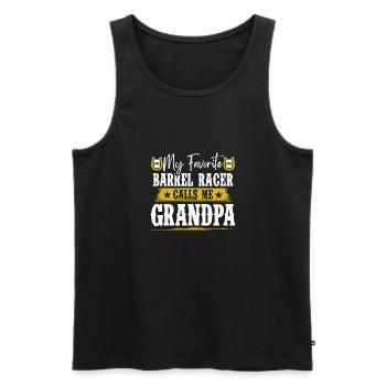 My Favorite Barrel Racer Grandfather Rodeo Barrel - Männer Premium Bio Tank Top - Schwarz - Vorne - Michal (187cm)