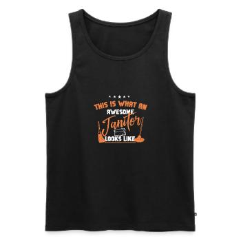 Putzfrau Spruch Reinigungskraft Putzfee - Männer Premium Bio Tank Top - Schwarz - Vorne - Michal (187cm)