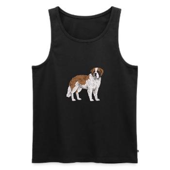 St. Bernard St. Bernard Dog Dog - Men's Premium Organic Tank Top - black - Front - AI Model Male 178 light (178cm)