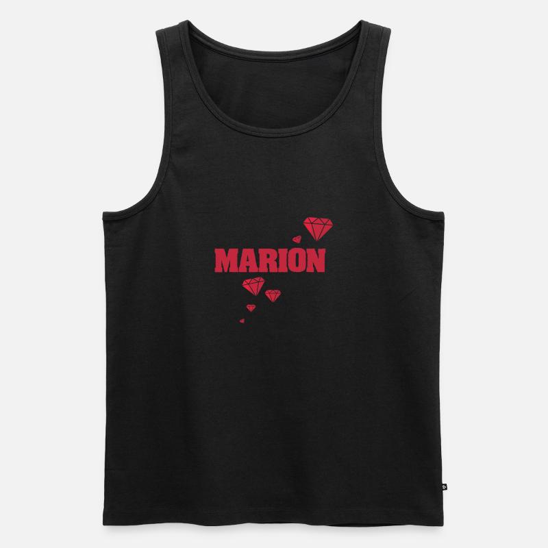 Diamant Marion - Männer Premium Bio Tank Top - Schwarz