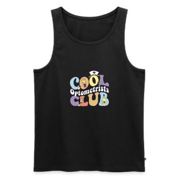 Cool Optometrists Club Eye Doctor Ophthalmologist - Men's Premium Organic Tank Top - black - Front - AI Model Male 178 light (178cm)