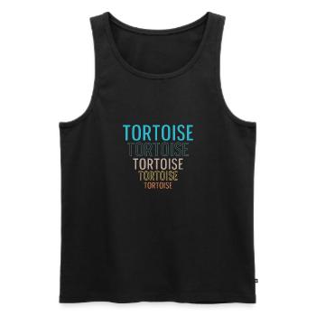 Tortoise Retro Reptile Turtle Vintage - Men's Premium Organic Tank Top - black - Front - Michal (187cm)