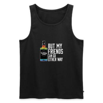Proud Ally LGBT I Like My Bourbon Straight LGBTQ - Männer Premium Bio Tank Top - Schwarz - Vorne - Michal (187cm)