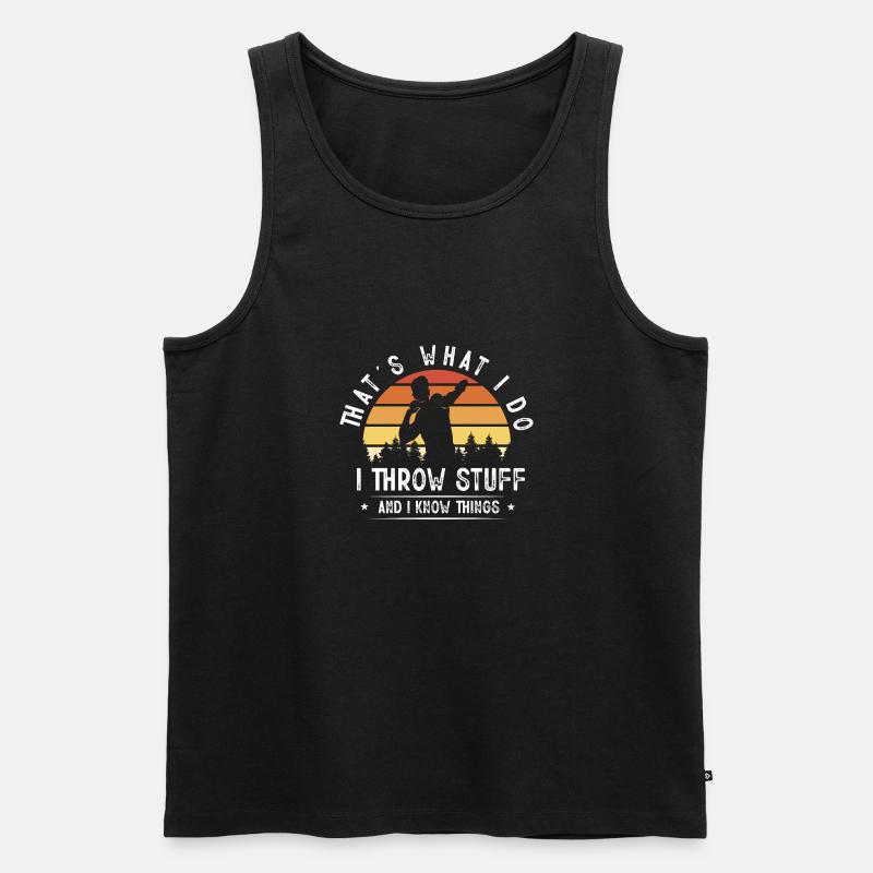 Kugelstoßen Werfen Leichtathletik - Männer Premium Bio Tank Top - Schwarz