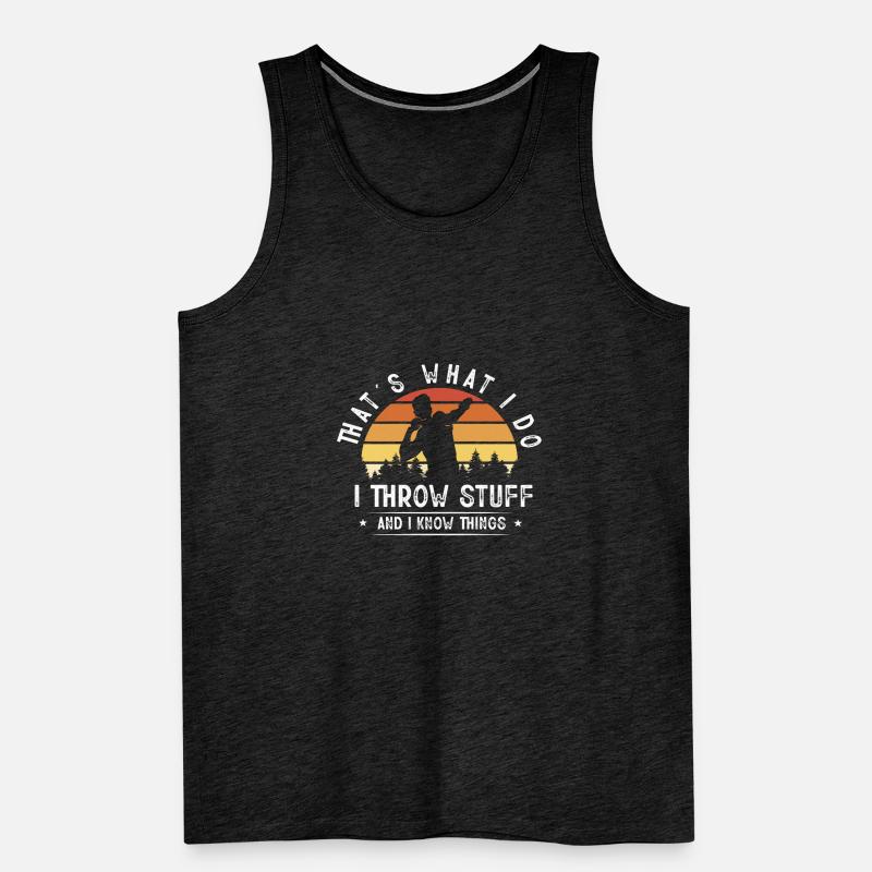 Kugelstoßen Werfen Leichtathletik Männer Premium Bio Tank Top