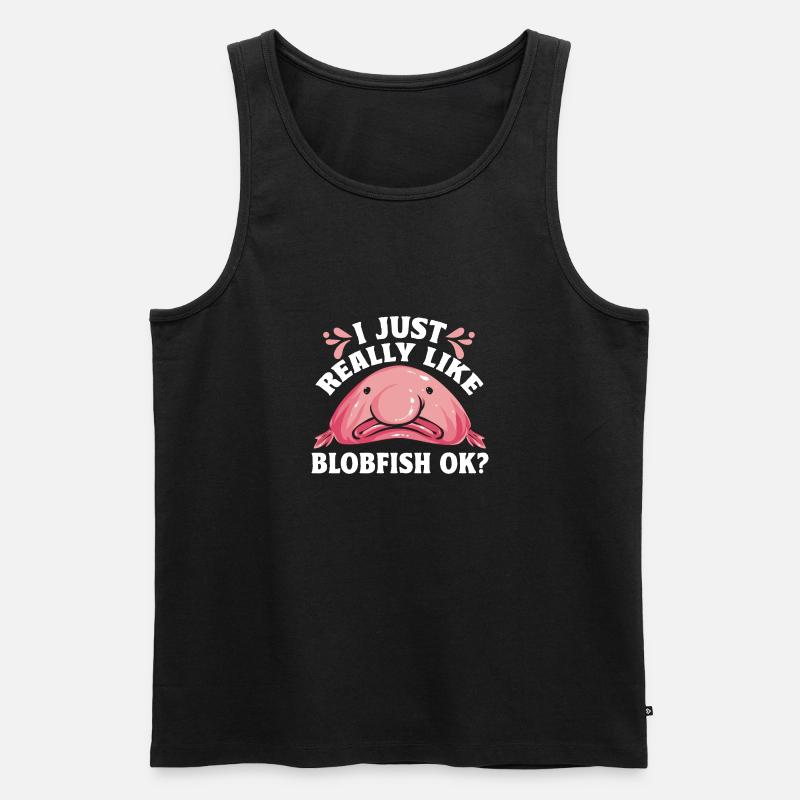 Blobfisch - Männer Premium Bio Tank Top - Schwarz