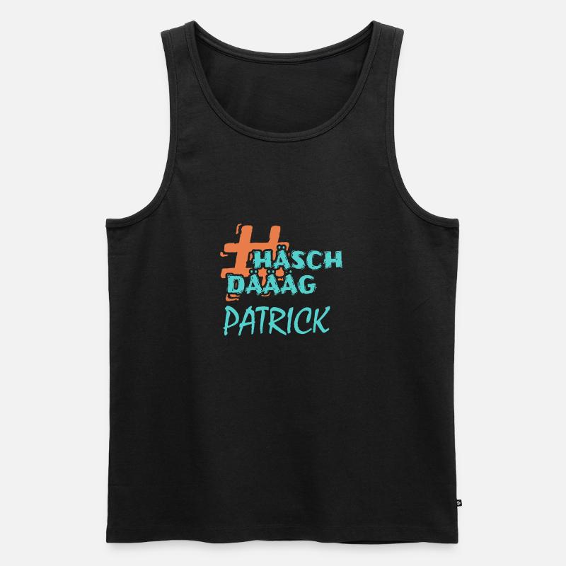 Geschenkidee Patrick - Männer Premium Bio Tank Top - Schwarz